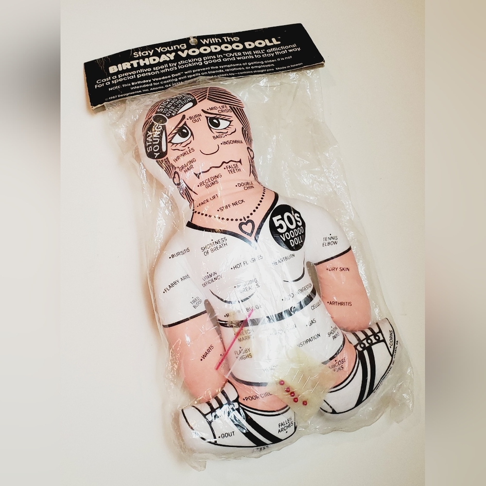 Vintage Birthday Voodoo Doll with Pins (1987)